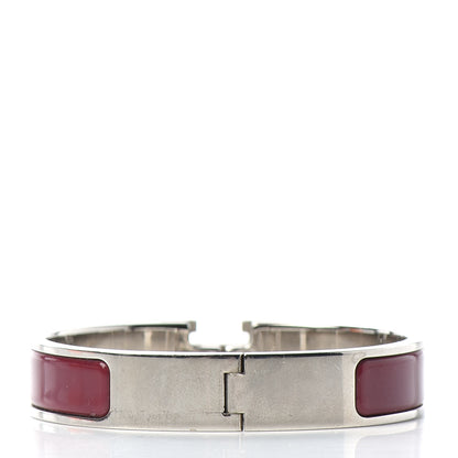 Hermes Enamel Narrow Clic Clac H Bracelet PM Rouge De Chine 3 of 4