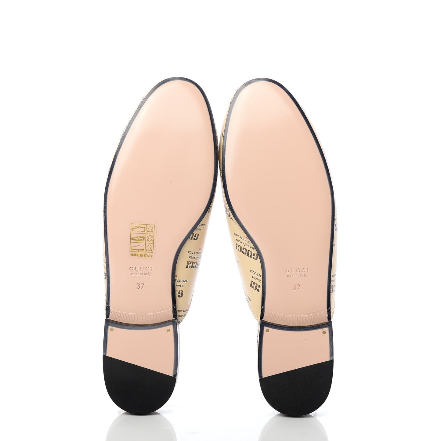 Calfskin Stamp Print Womens Princetown Slippers 37 Soy Black