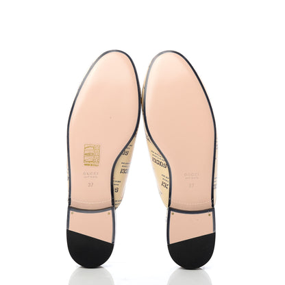 Gucci Calfskin Stamp Print Womens Princetown Slippers 37 Soy Black 6 of 11