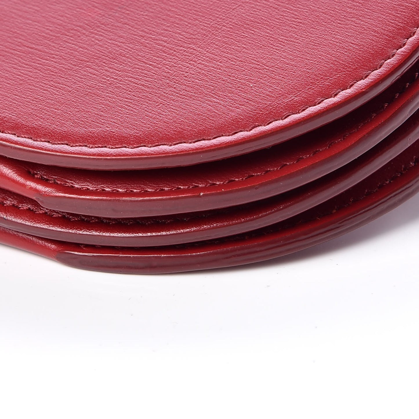Box Calfskin Multifunction Strap Wallet Coquelicot