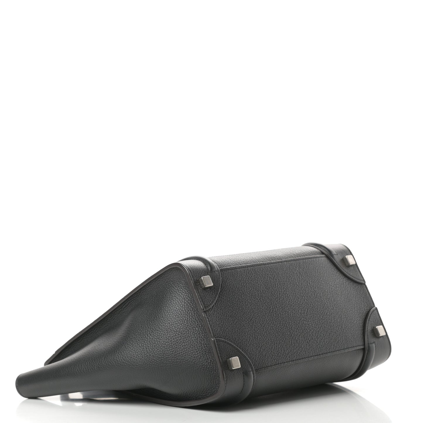 Drummed Calfskin Micro Luggage Black