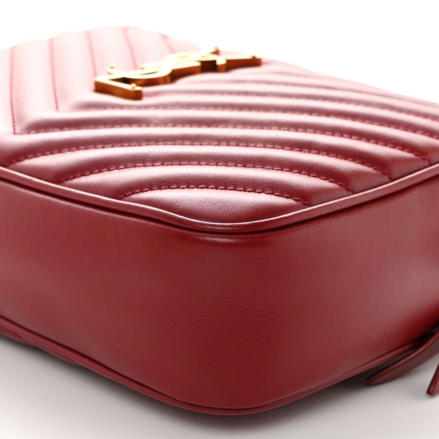 Calfskin Matelasse Monogram Lou Camera Bag Opyum Red