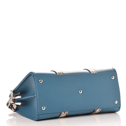 Louis Vuitton Cuir Plume Python Very Tote Blue Glacier 4 of 6