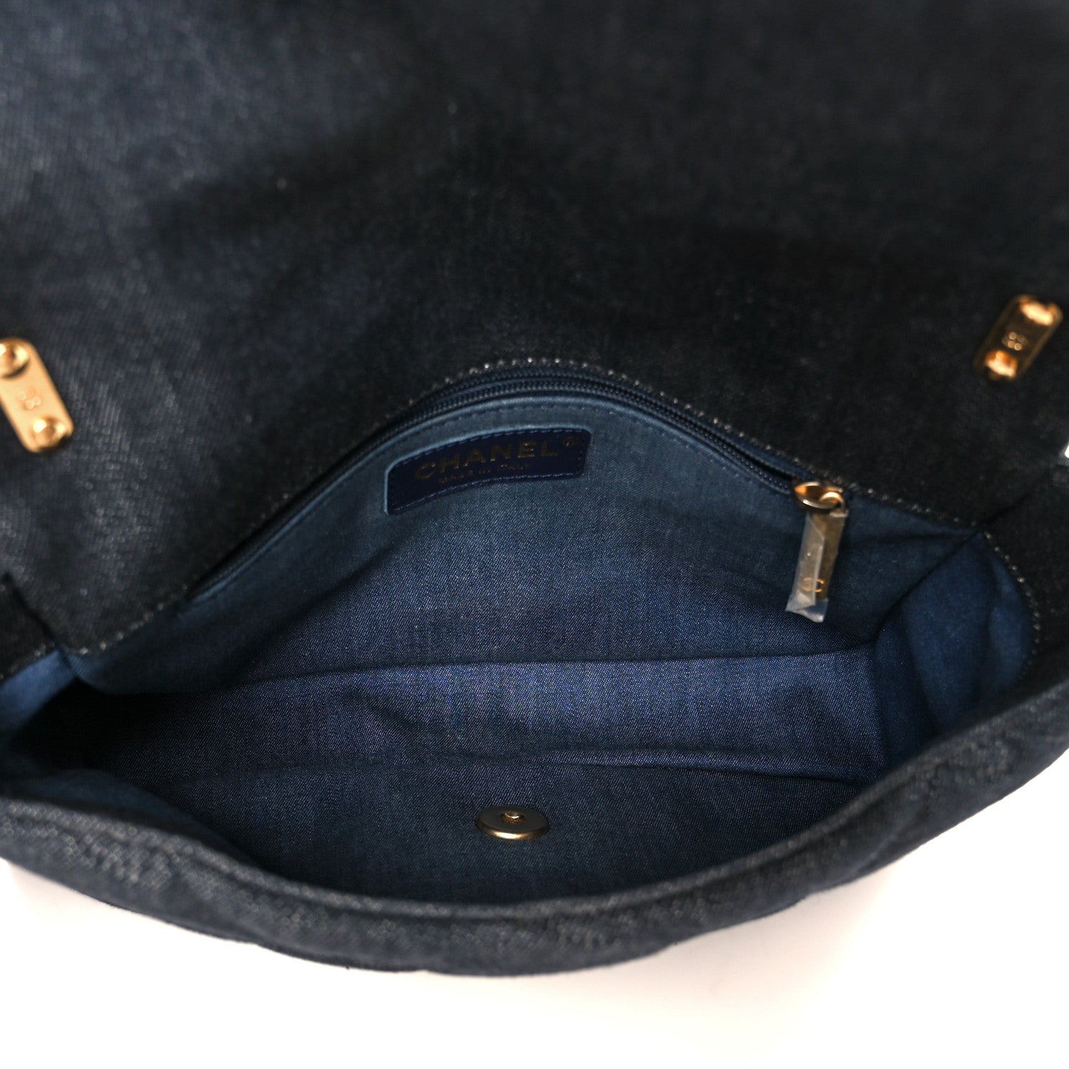 Chanel Denim Quilted Medium Funky Town Flap Black 5 of 12