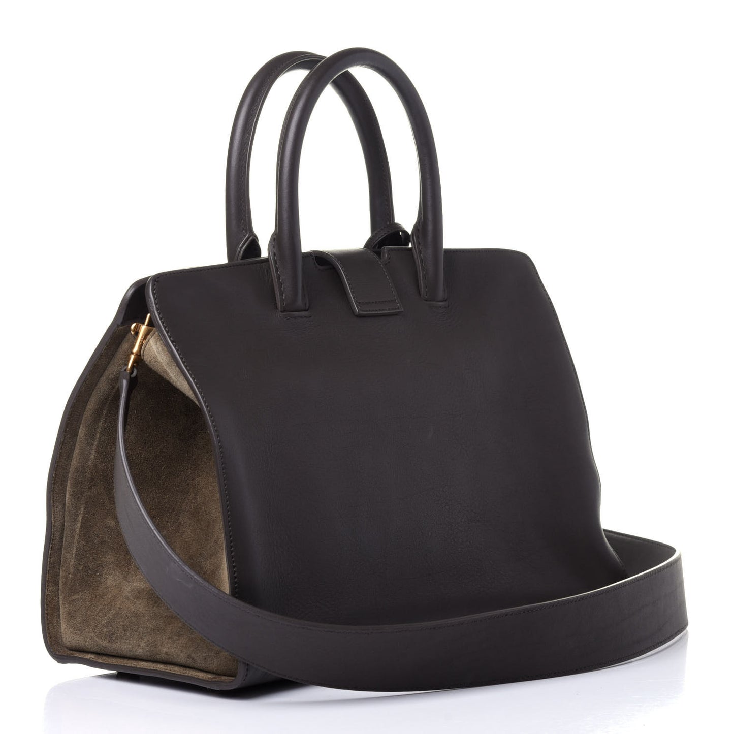 Calfskin Suede Small Monogram Downtown Cabas Earth