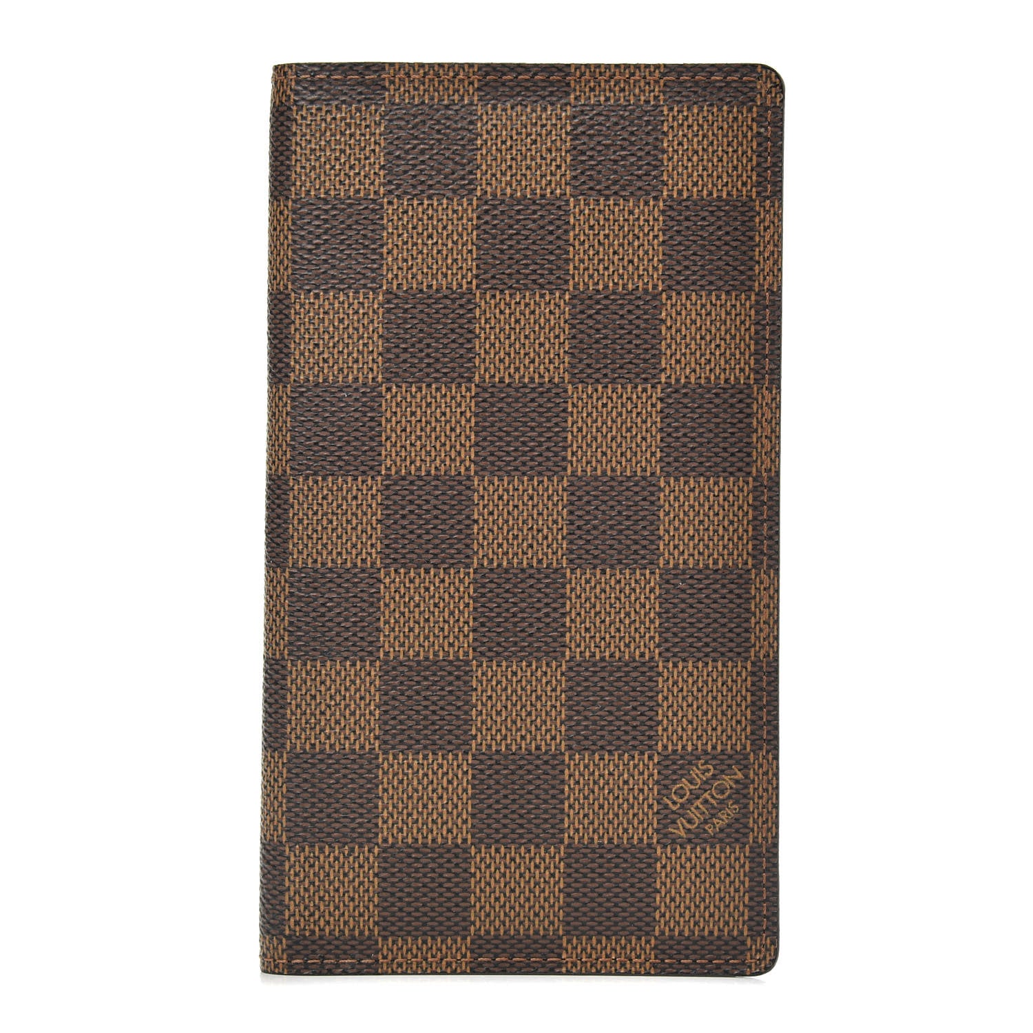 Louis Vuitton Damier Ebene Checkbook Cover Wallet 1 of 6