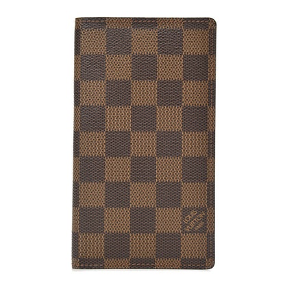Louis Vuitton Damier Ebene Checkbook Cover Wallet 1 of 6