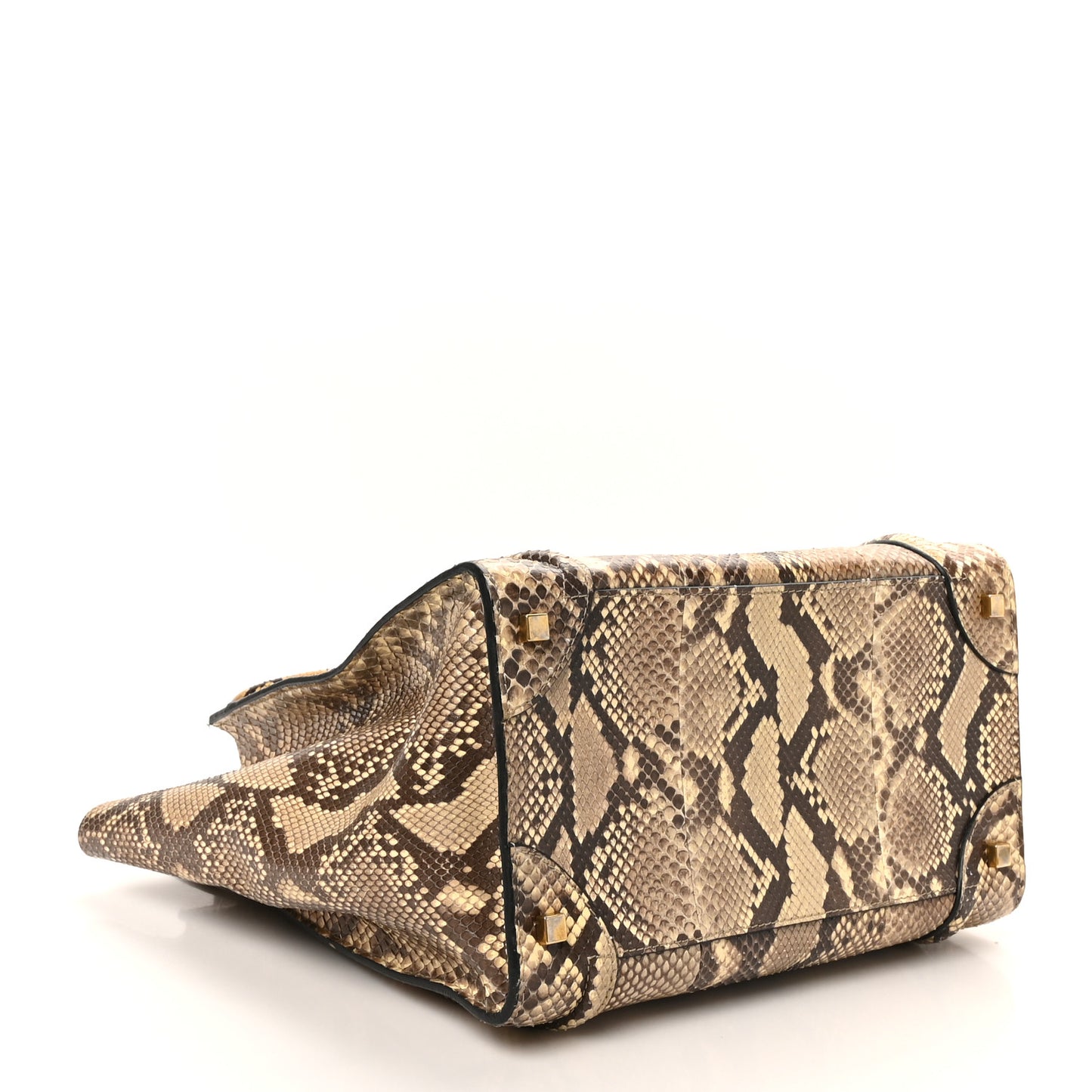 Snakeskin Mini Luggage Beige