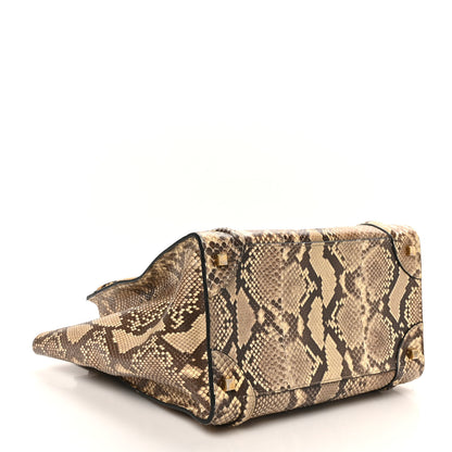 Celine Snakeskin Mini Luggage Beige 4 of 9