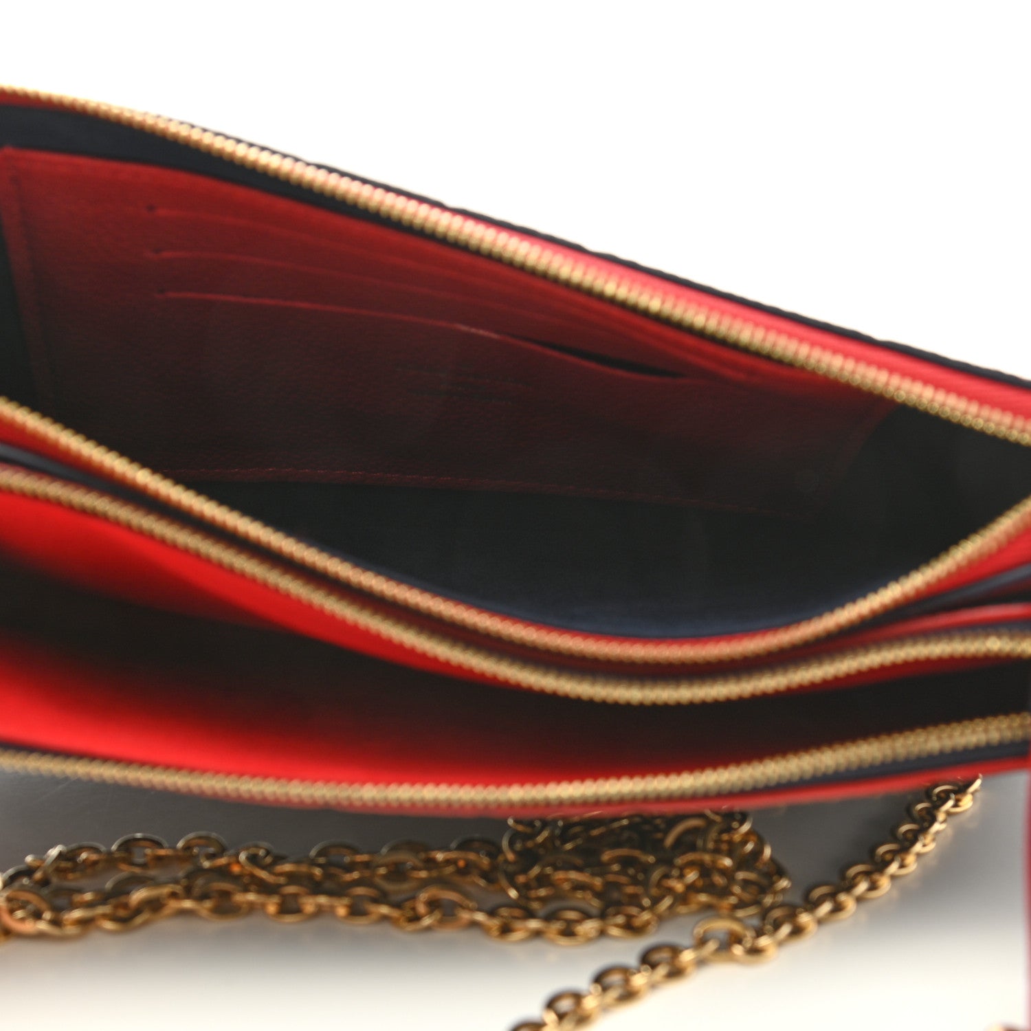 Louis Vuitton Empreinte Double Zip Pochette Marine Rouge 5 of 9