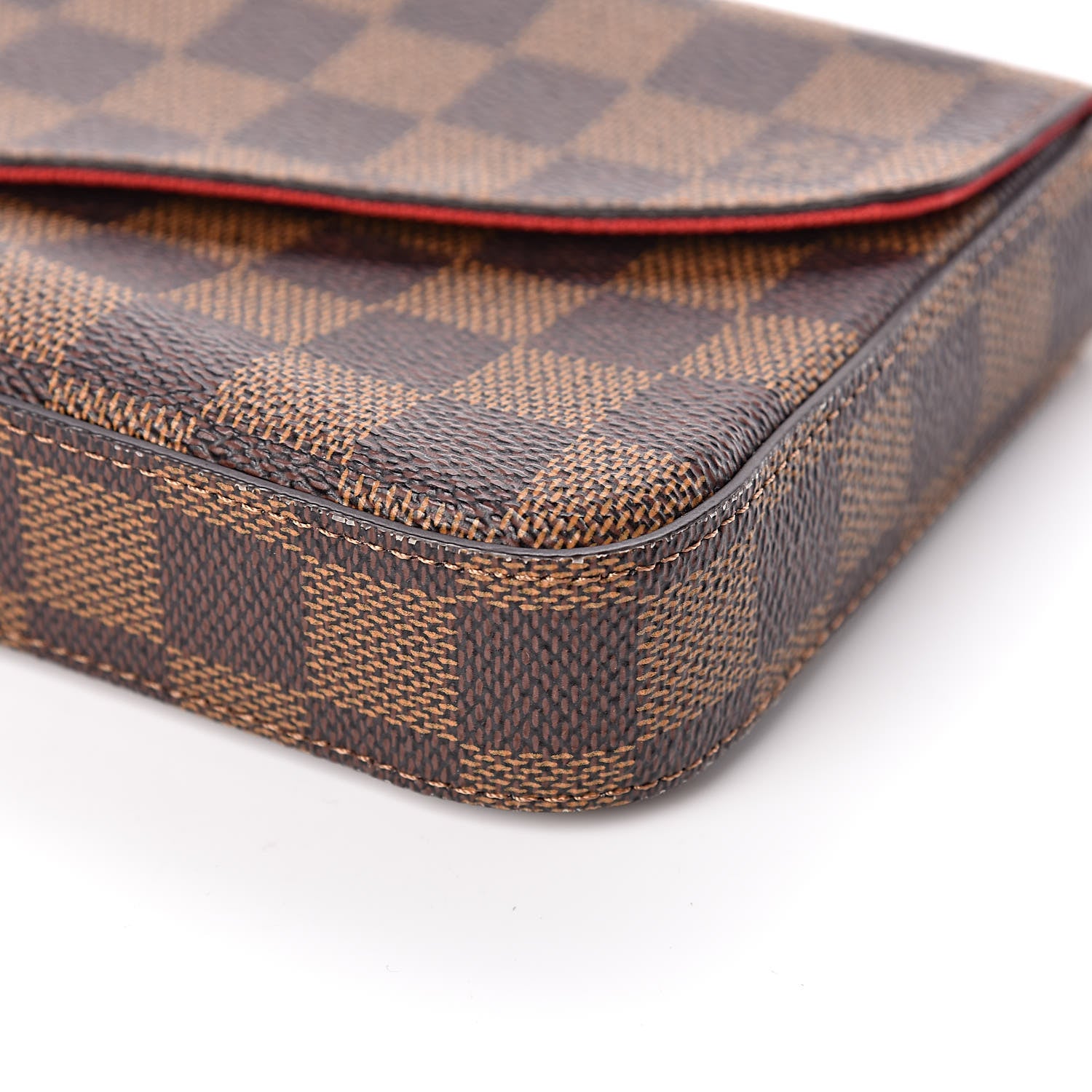Louis Vuitton Damier Ebene Pochette Felicie Chain Wallet 10 of 10