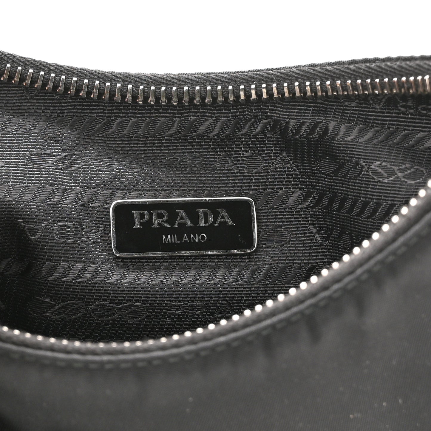 Tessuto Nylon Saffiano Mini Re-Edition 2005 Bag Black