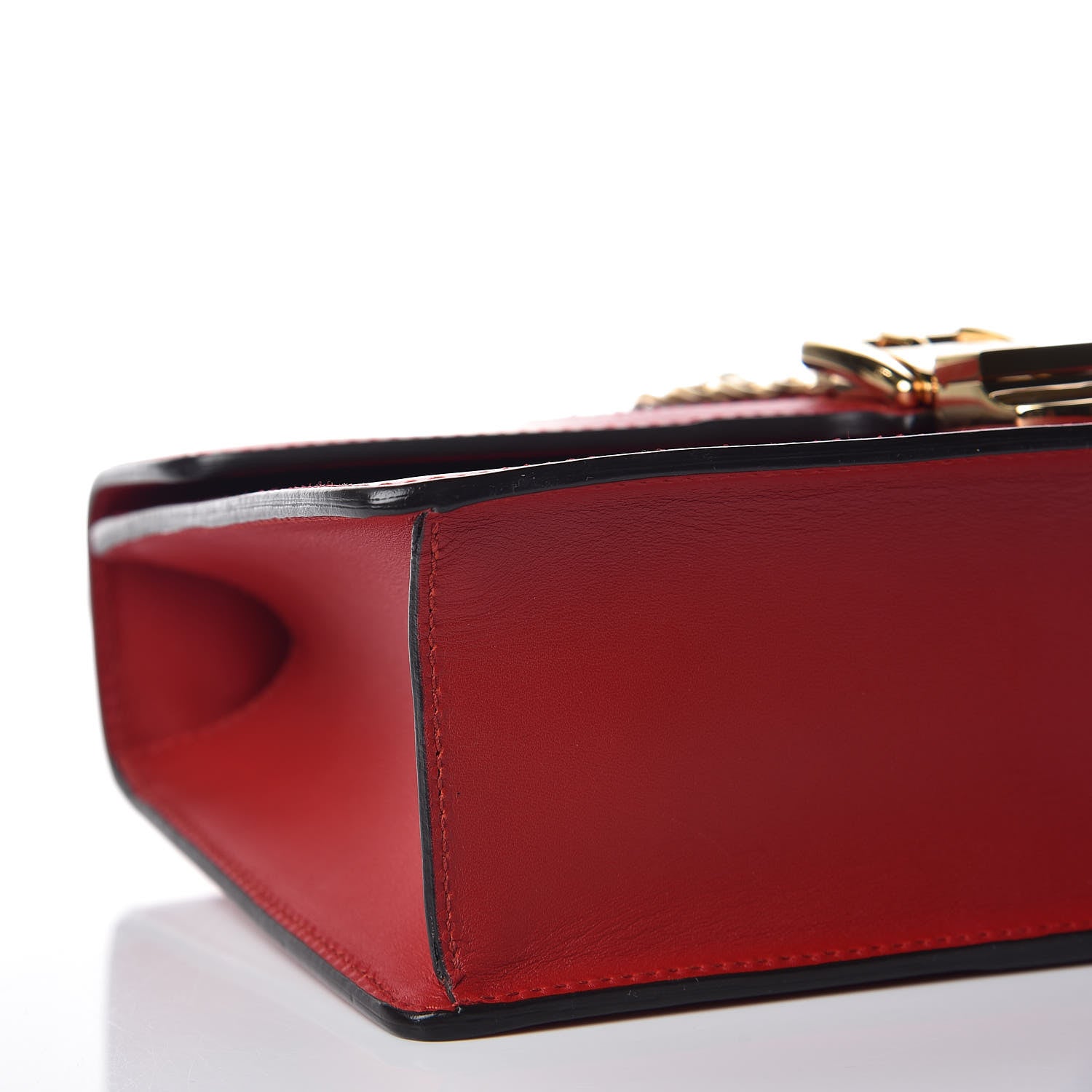 Gucci Calfskin Small Sylvie Shoulder Bag Hibiscus Red 6 of 11