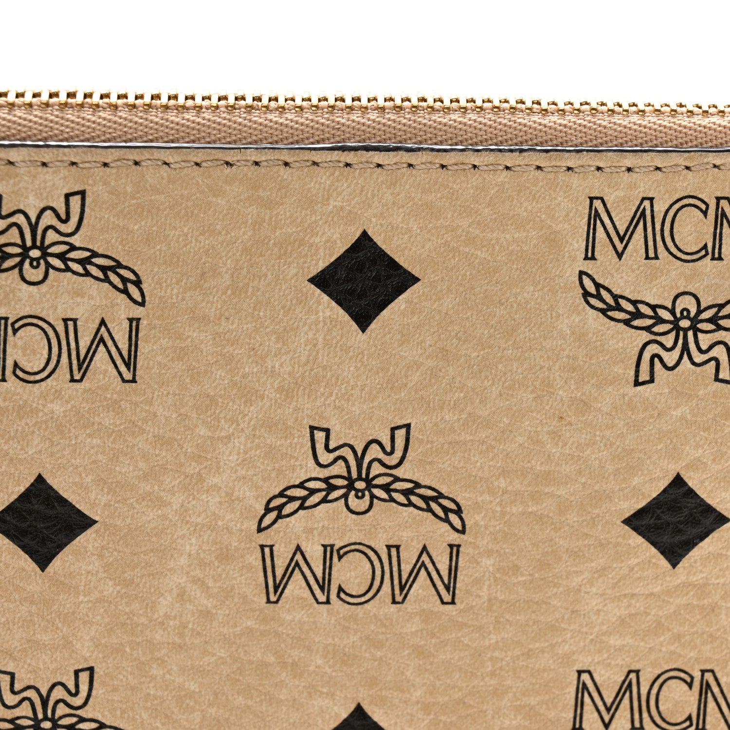 MCM Visetos Crossbody Pouch Beige 9 of 15