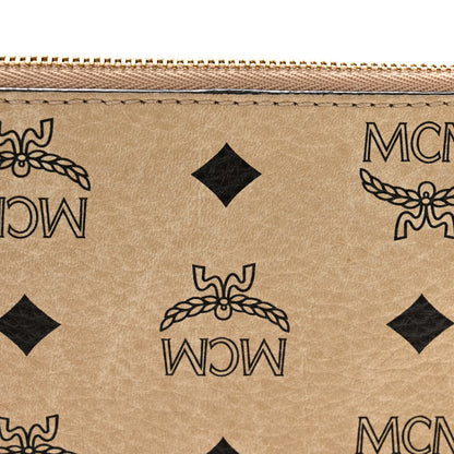 MCM Visetos Crossbody Pouch Beige 9 of 15