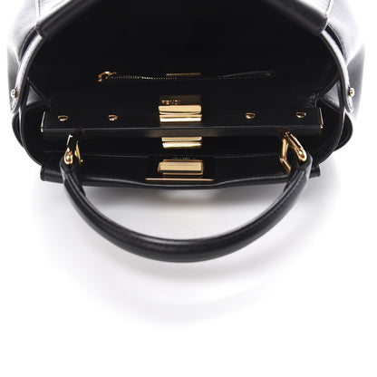 Fendi Nappa Mini Peekaboo Iconic Satchel Black 5 of 12