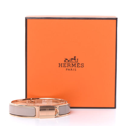 Hermes Enamel Narrow Clic Cadenas Bracelet PM Marron Glace 6 of 6