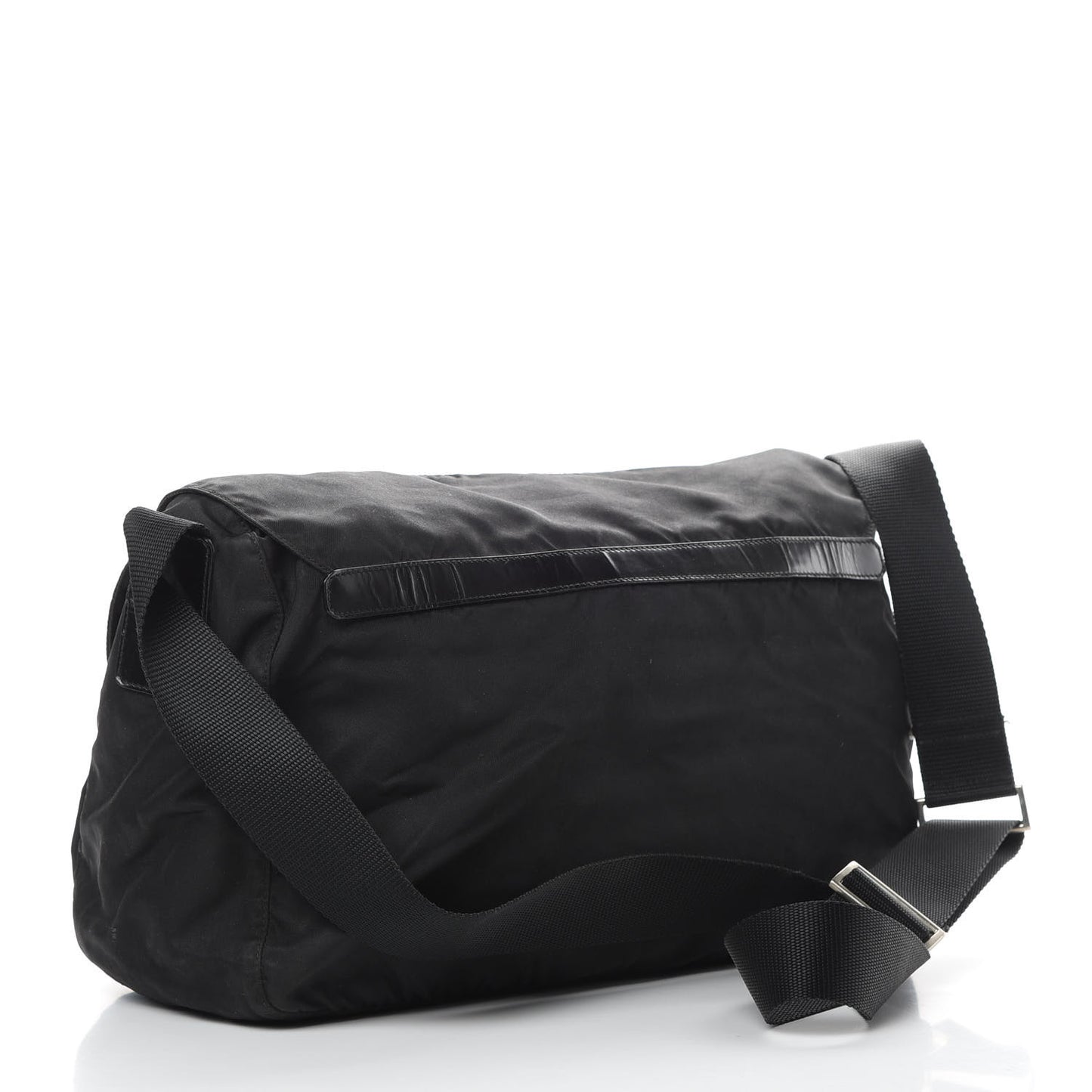 Nylon Vela Sport Messenger Bag Black