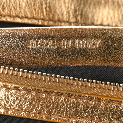 Fendi Vitello Catalan Mirror FF 1974 Embossed Large Baguette Gold 7 of 12