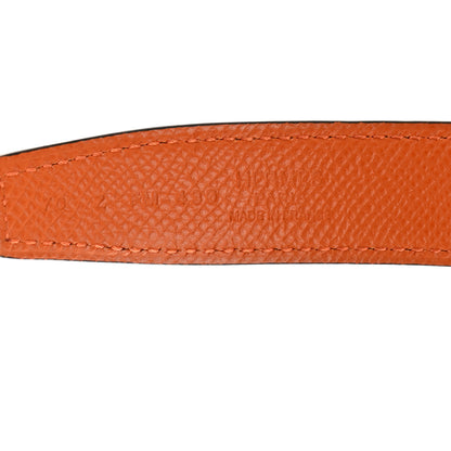 Hermes Swift Epsom 24mm Mini Constance H Belt 70 28 Black Orange 3 of 6