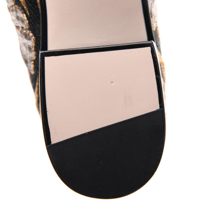 Gucci Brocade Floral Jacquard Dionysus Loafers 35.5 Black 16 of 19