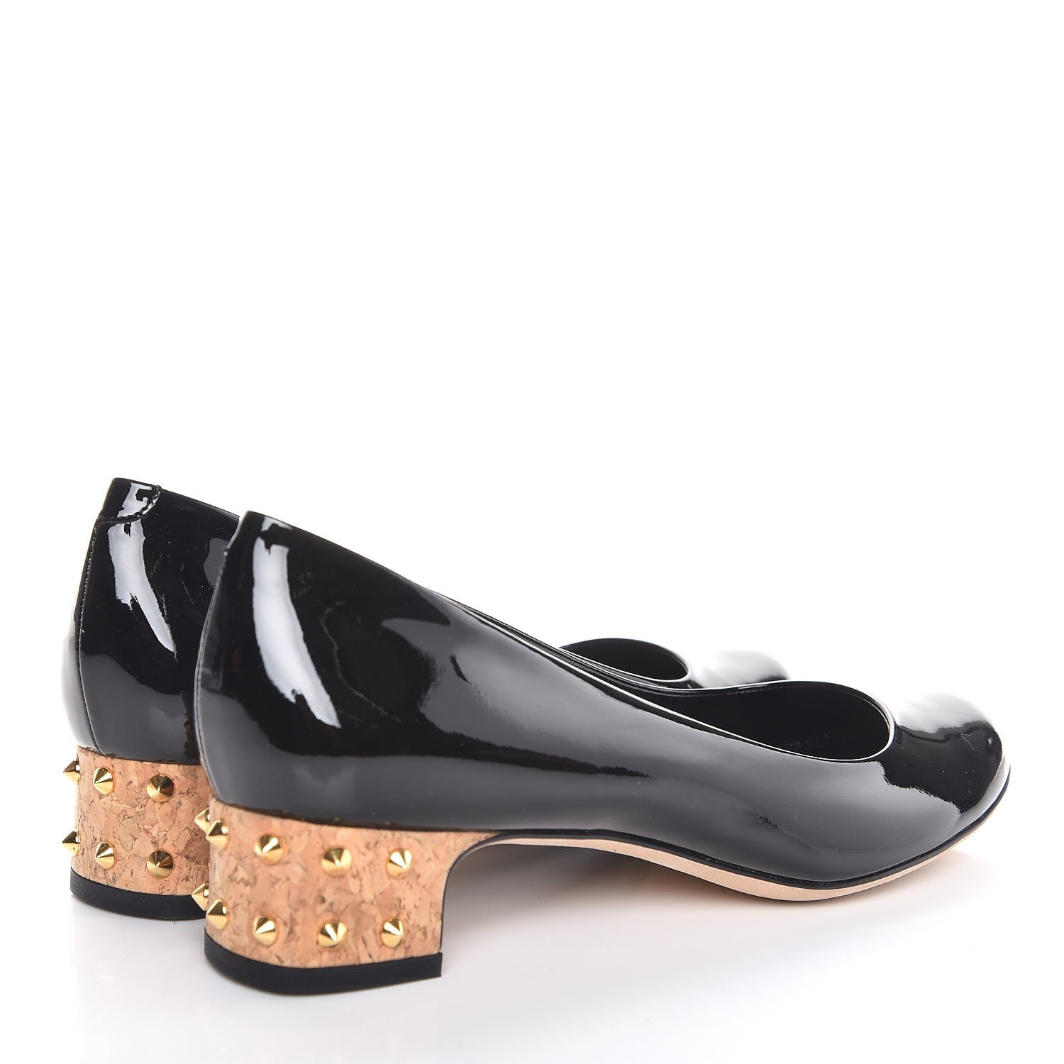 Gucci Patent Studded Cord Jacquelyne Pumps 37 Black 4 of 8