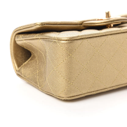 Chanel Metallic Caviar Quilted Mini Top Handle Rectangular Flap Gold 6 of 11