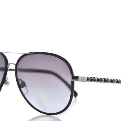 Chanel Polarized Pilot Winter Sunglasses 4219-Q Black 7 of 8