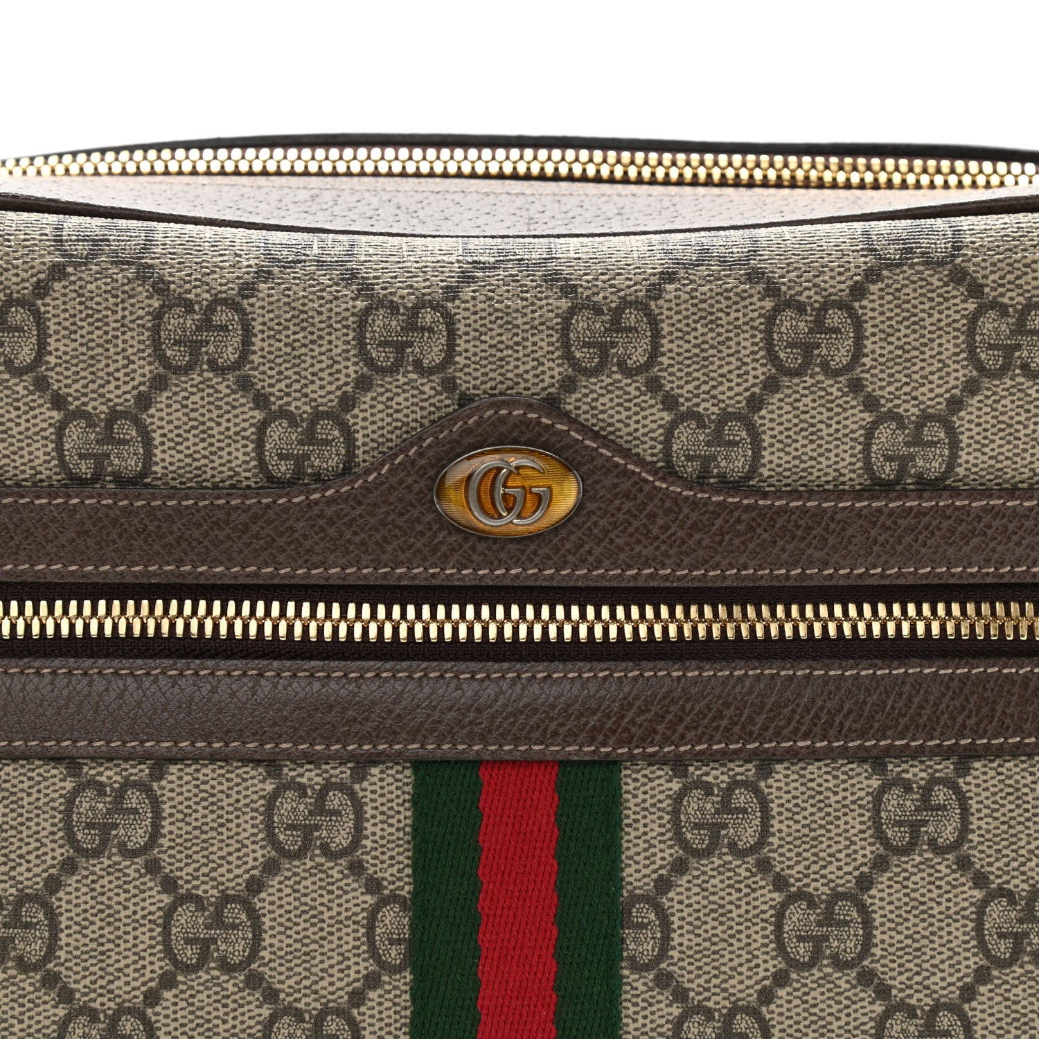Gucci GG Supreme Monogram Web Small Ophidia Shoulder Bag Brown 8 of 15