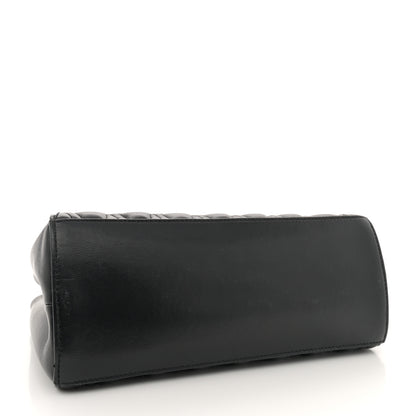 Versace Nappa Barocco Quilted Small Virtus V Chain Shoulder Bag Black 4 of 11