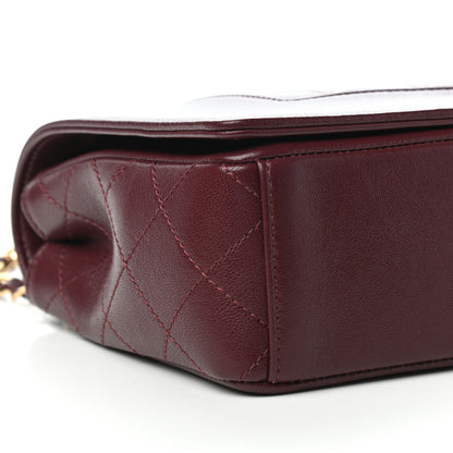 Chanel Sheepskin Quilted Vintage Mademoiselle Flap Dark Red 8 of 11