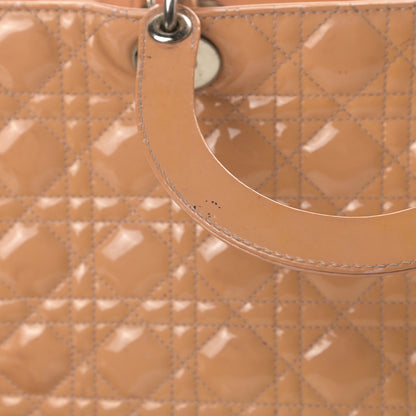Christian Dior Patent Cannage Large Lady Dior Beige 14 of 19