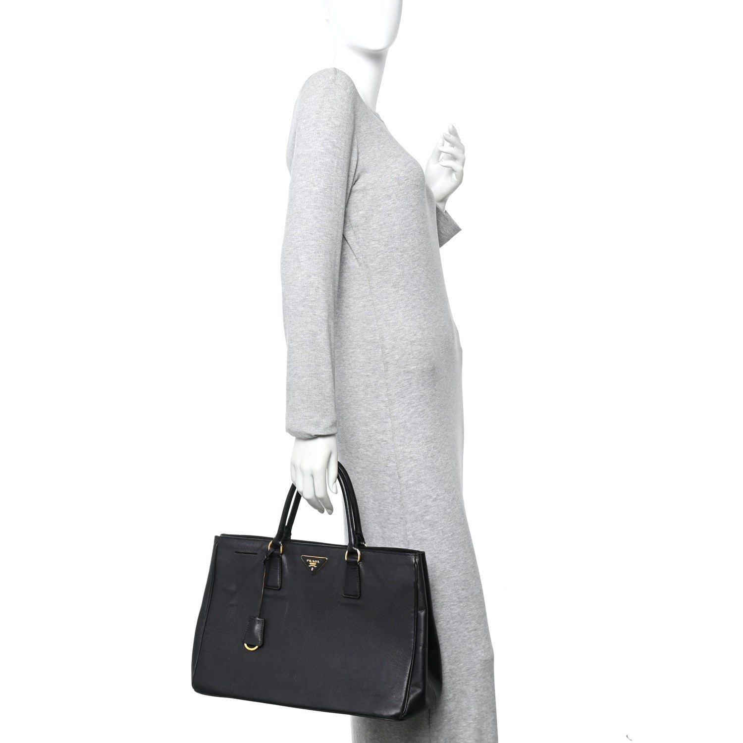 Prada Saffiano Lux Large Tote Black 1 of 10