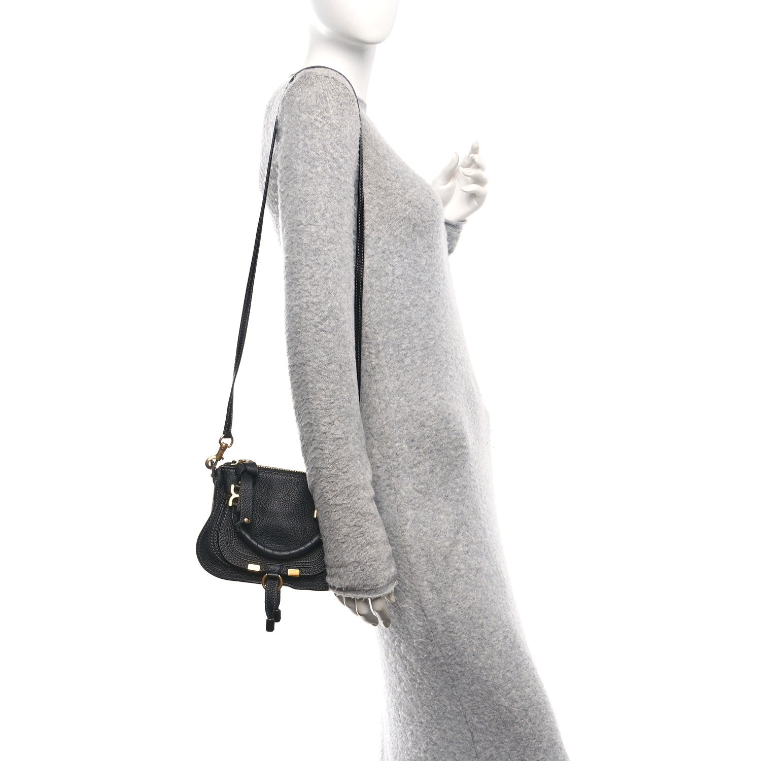Chloe Calfskin Mini Marcie Satchel Black 2 of 9