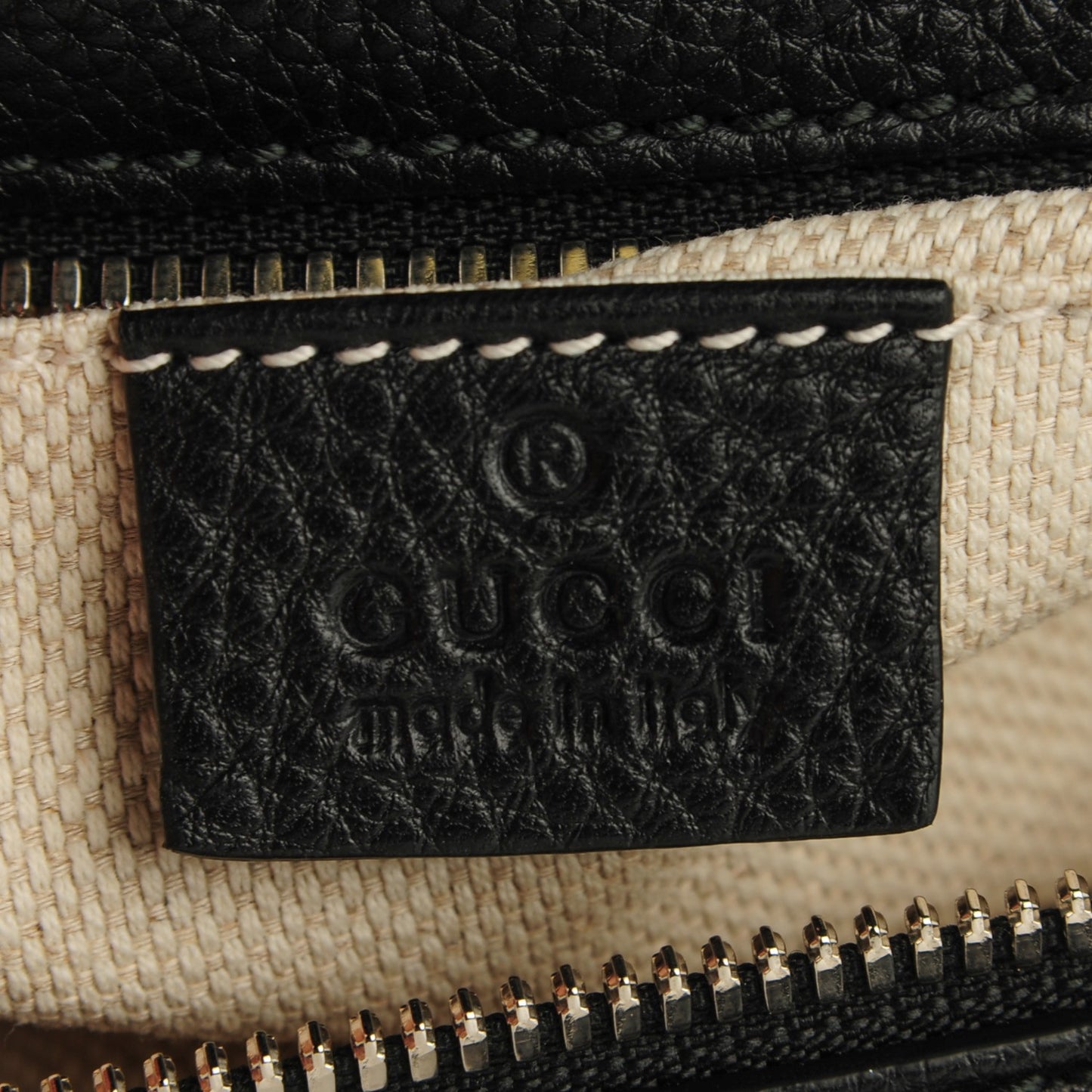 Pebbled Calfskin Studded Small Soho Disco Bag Black