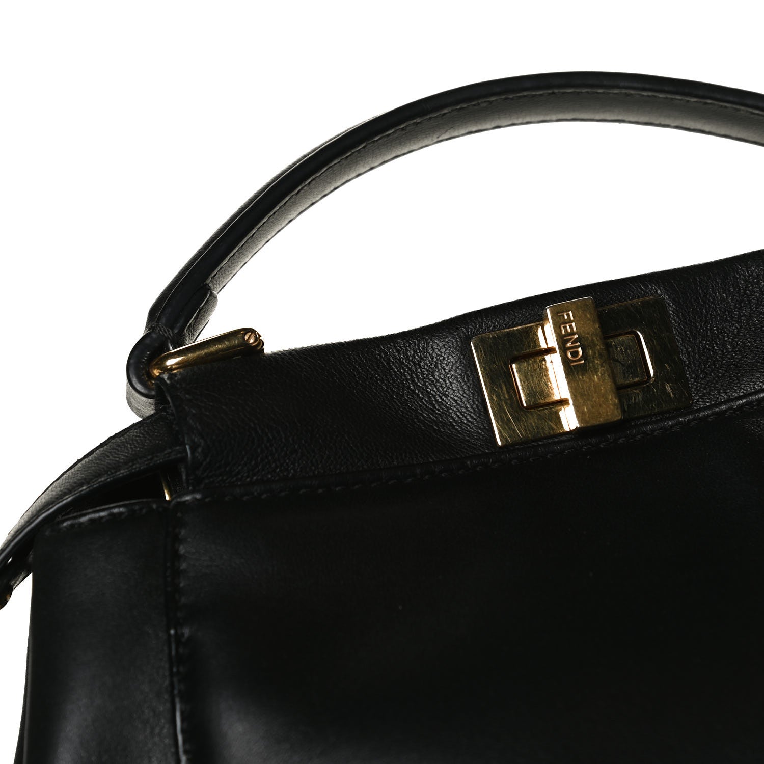 Fendi Nappa Mini Peekaboo Iconic Satchel Black 14 of 15
