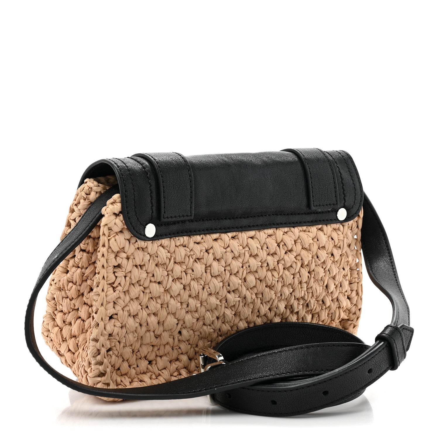 Proenza Schouler Raffia Lambskin PS1 Mini Crossbody Black 3 of 10
