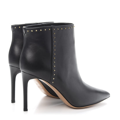 Valentino Garavani Calfskin Lovestud Ankle Boots 38 Black 4 of 8