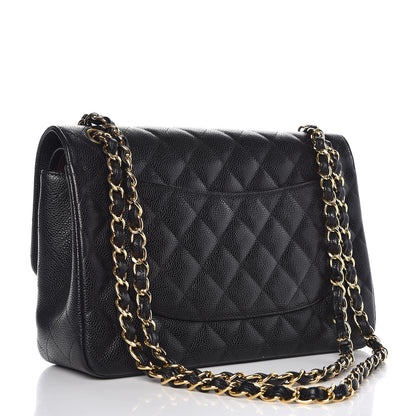 Chanel Caviar Quilted Jumbo Double Flap Black 4 of 10