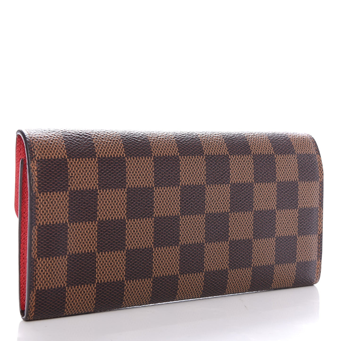 Damier Ebene Emilie Wallet Red
