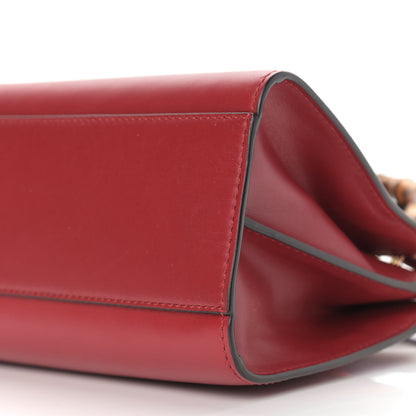 Gucci Nappa Bamboo Web Mini Nymphaea Top Handle Bag Hibiscus Red 10 of 11