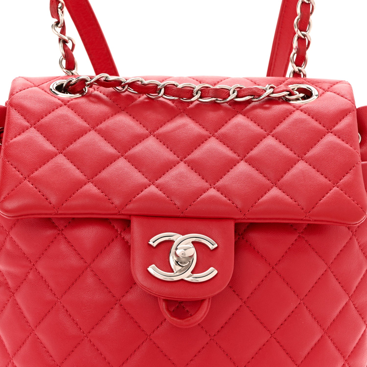 Chanel Lambskin Quilted Small Urban Spirit Backpack Red 7 of 10
