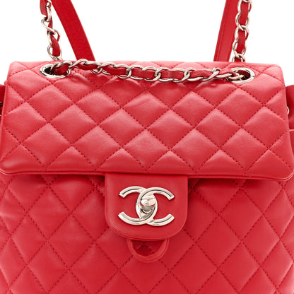 Chanel Lambskin Quilted Small Urban Spirit Backpack Red 7 of 10