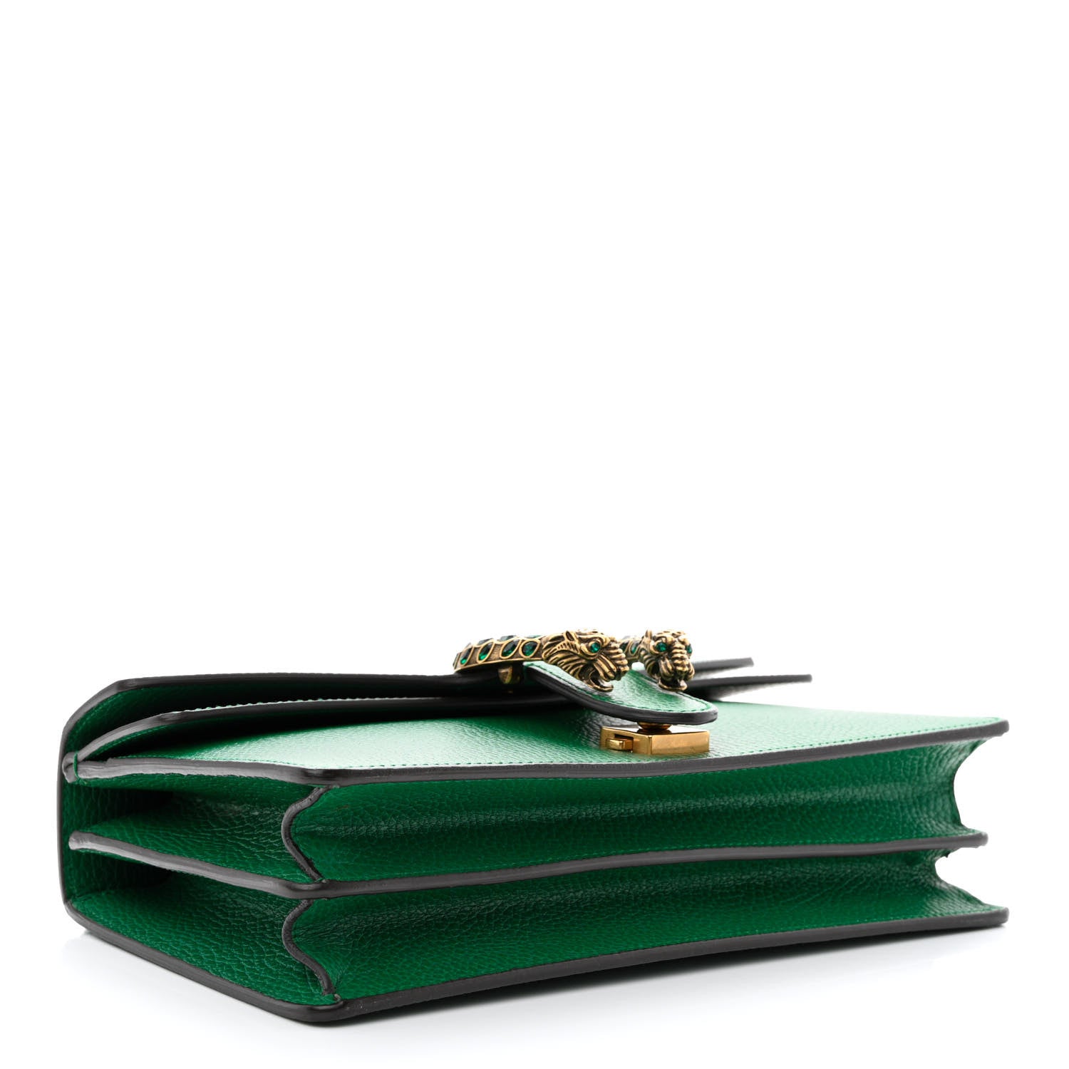 Gucci Pebbled Calfskin Small Dionysus Shoulder Bag Emerald 4 of 13