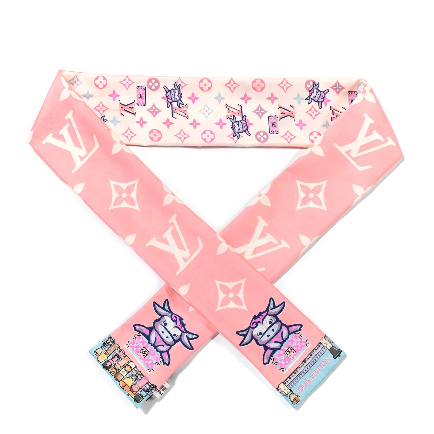 Louis Vuitton Silk Monogram Rodeo Bandeau Rose 1 of 4