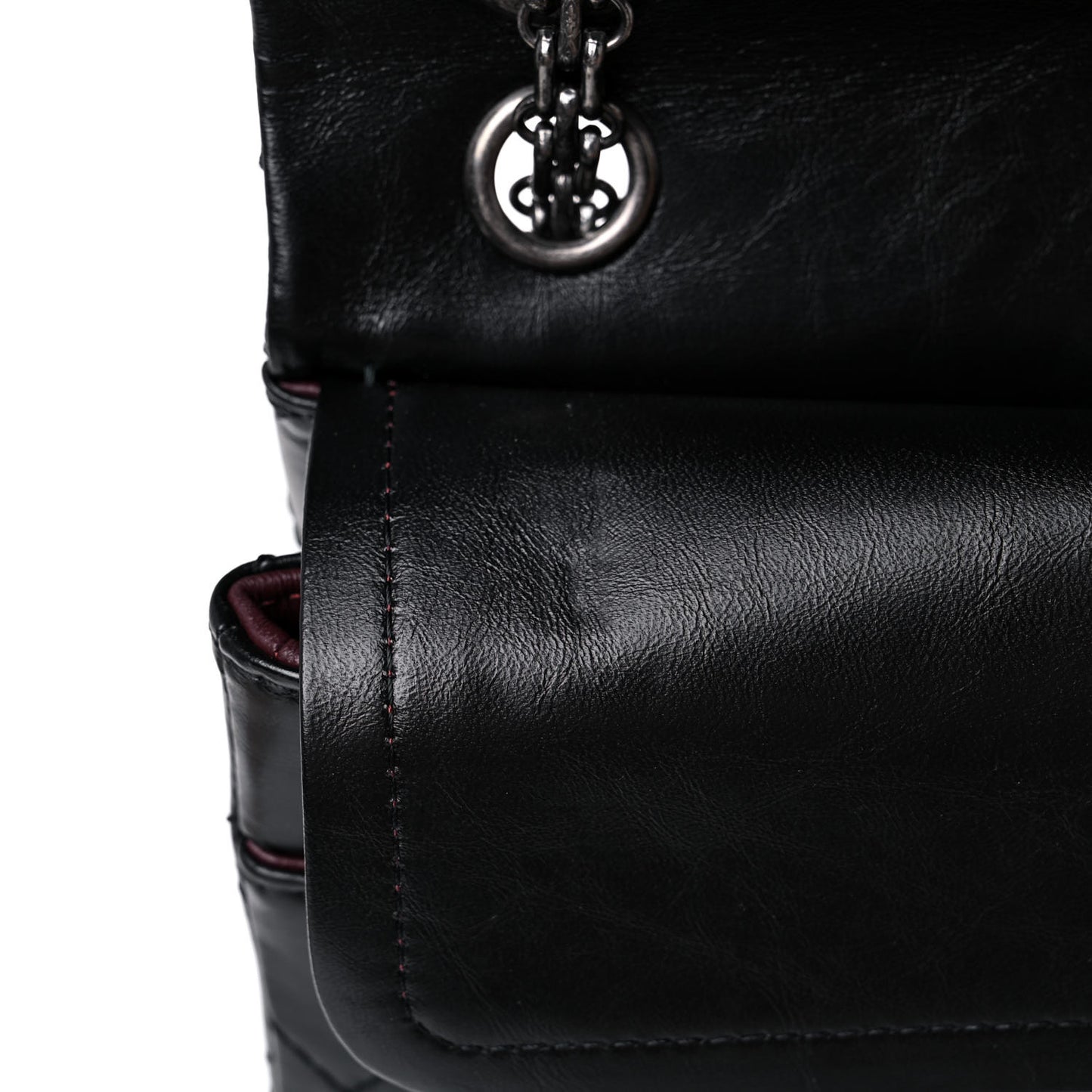 Aged Calfskin Quilted 2.55 Reissue 226 Flap Black