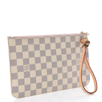 Louis Vuitton Damier Azur Neverfull MM GM Pochette Rose Ballerine 3 of 6