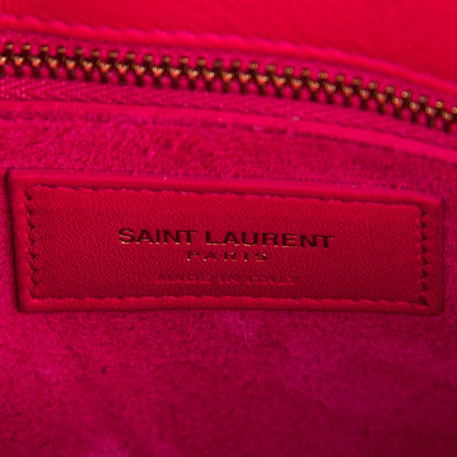 Saint Laurent Calfskin Small Sac De Jour Lipstick Fuchsia 6 of 7