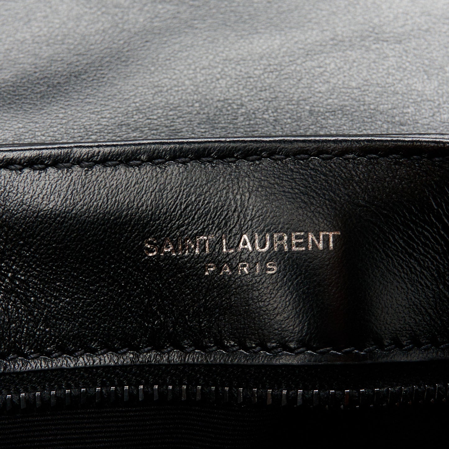 Calfskin Y Quilted Monogram Monochrome Toy Loulou Crossbody Bag Black