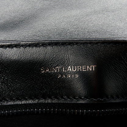 Saint Laurent Calfskin Y Quilted Monogram Monochrome Toy Loulou Crossbody Bag Black 6 of 11